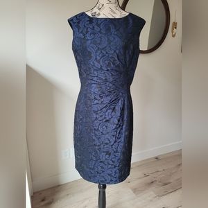 Lauren Ralph Lauren  Dress , size 8 , Black and Blue.